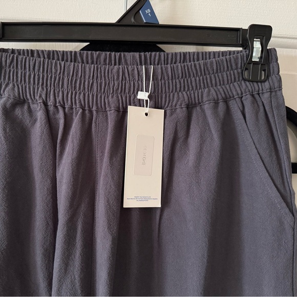 ECupper, S, Cropped, Wide Leg Pants, Dark Gray, elastic waist…NWT - Picture 4 of 6